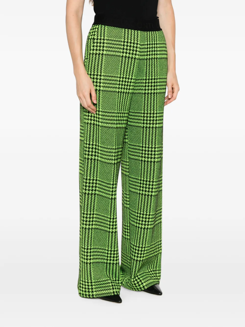 Liviana Conti Geruite broek Groen