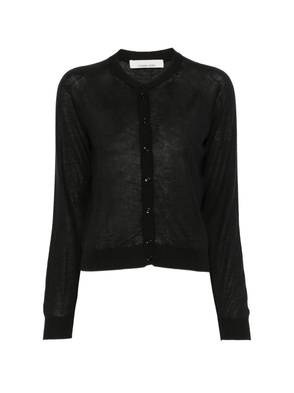 Liviana Conti button-fastening long-sleeve cardigan - Nero