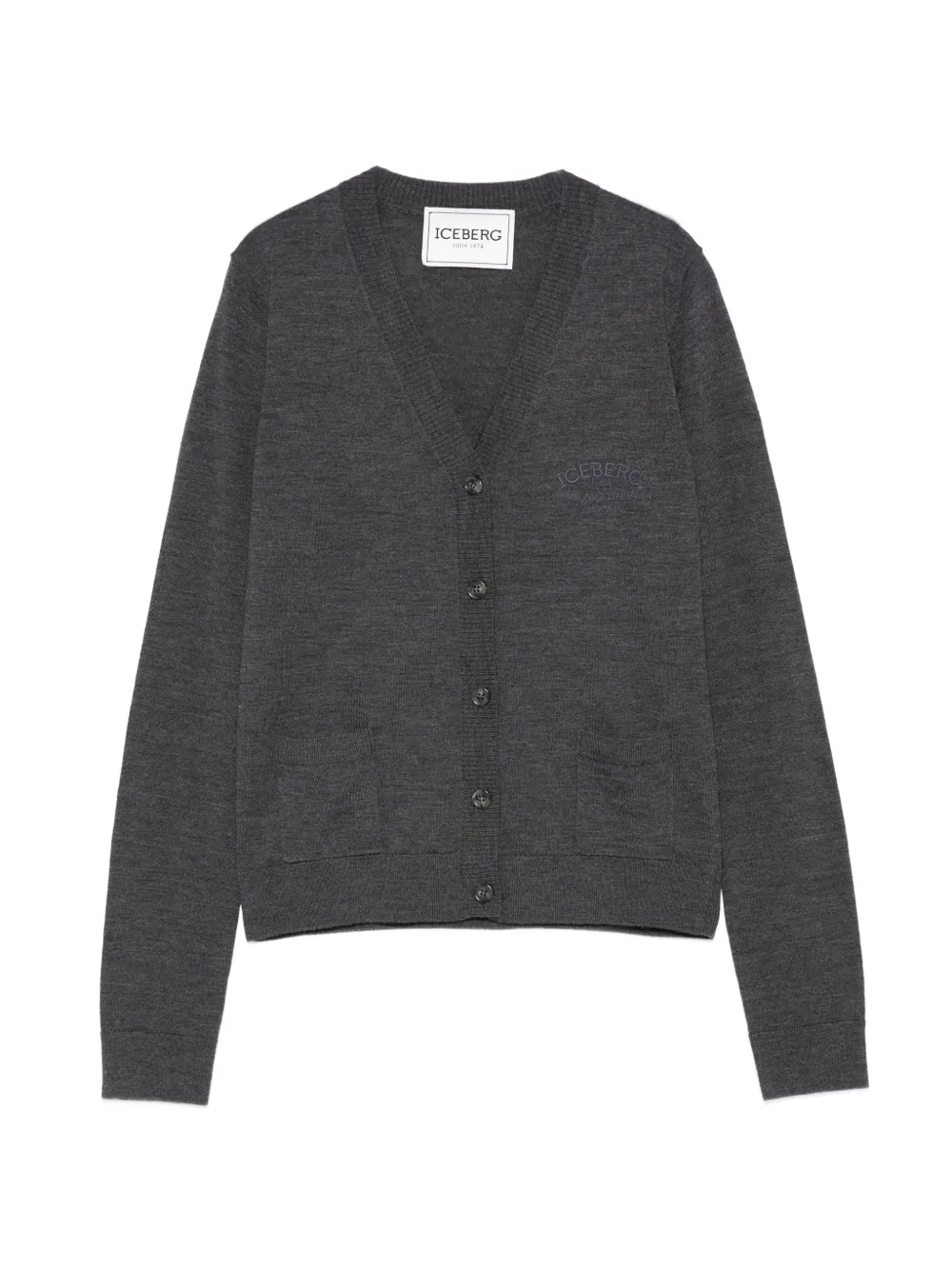 Iceberg V-neck cardigan - Grigio