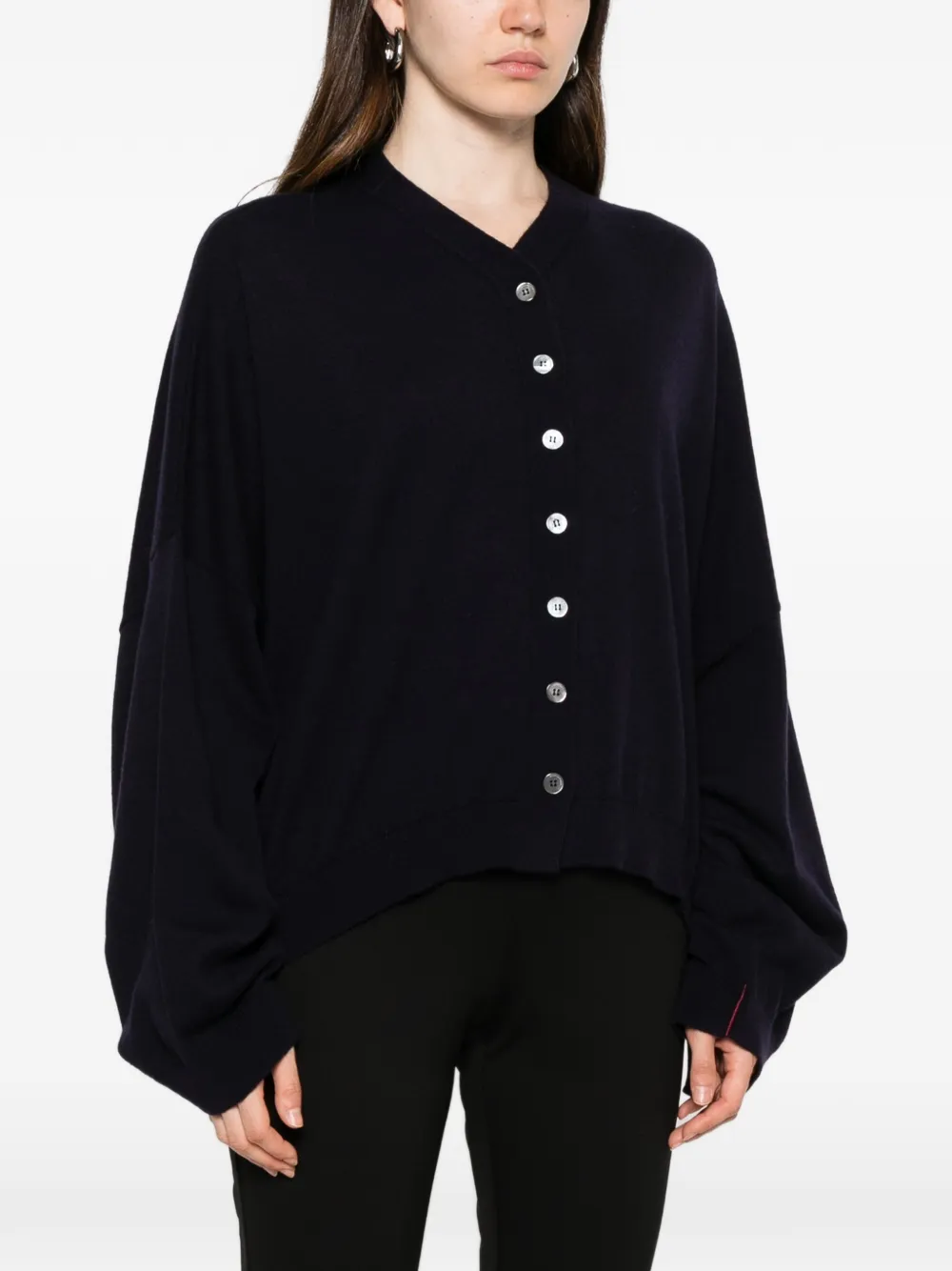 Liviana Conti Fijngebreid vest Blauw
