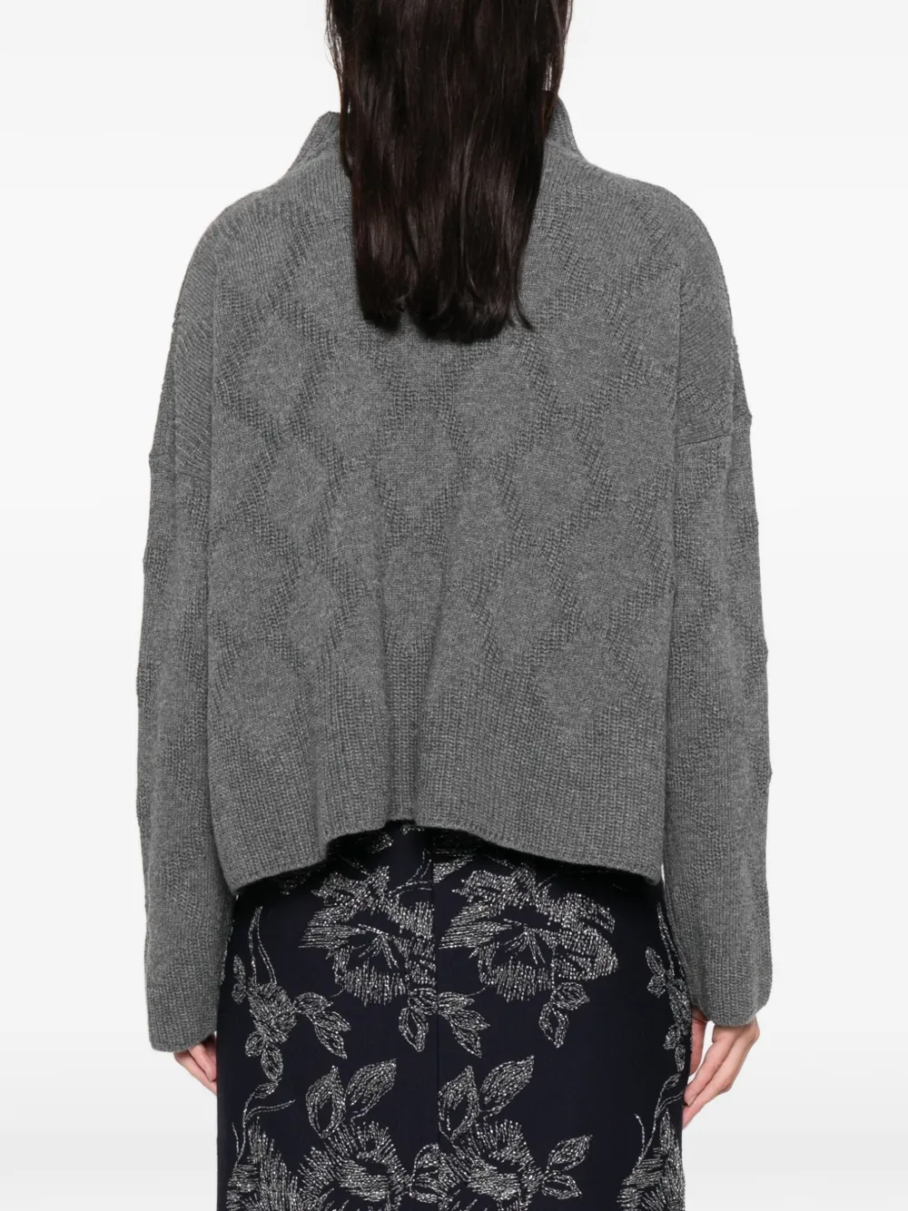 Liviana Conti Marta High-neck Sweater In Gray
