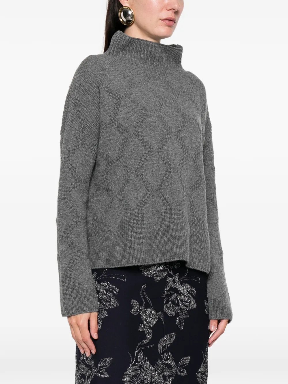 Liviana Conti Marta High-neck Sweater In Gray