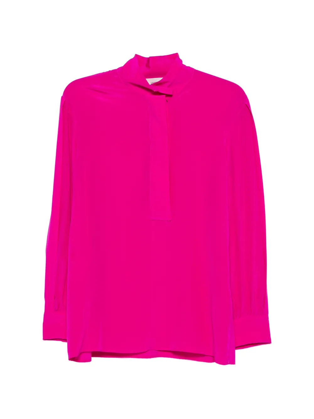 Liviana Conti mock-neck long-sleeve blouse - Rosa