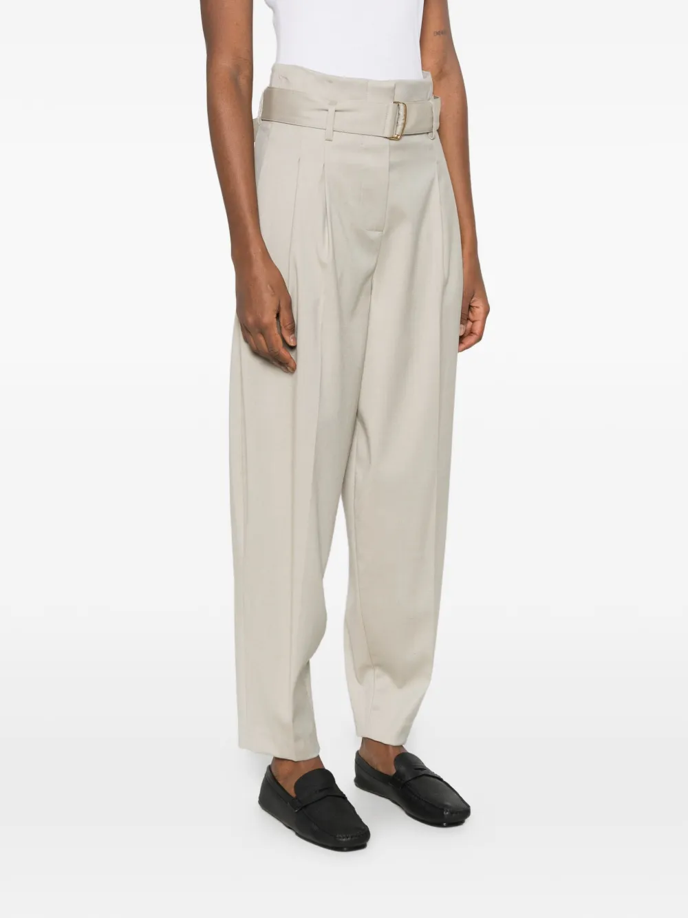  Erika Cavallini Tapered Trousers - Neutrals 
