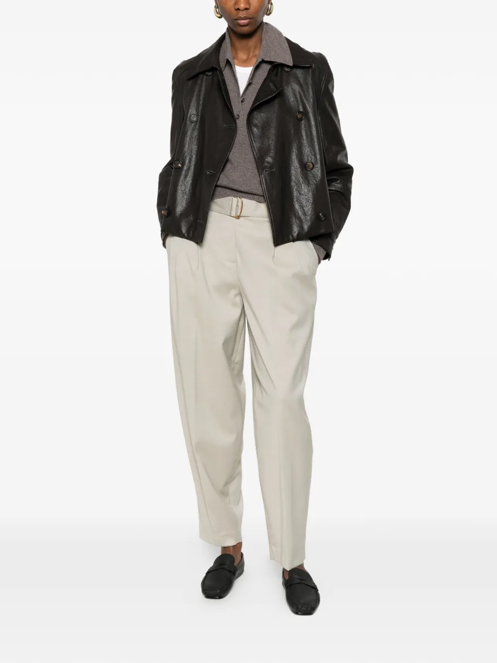  Erika Cavallini Tapered Trousers - Neutrals 