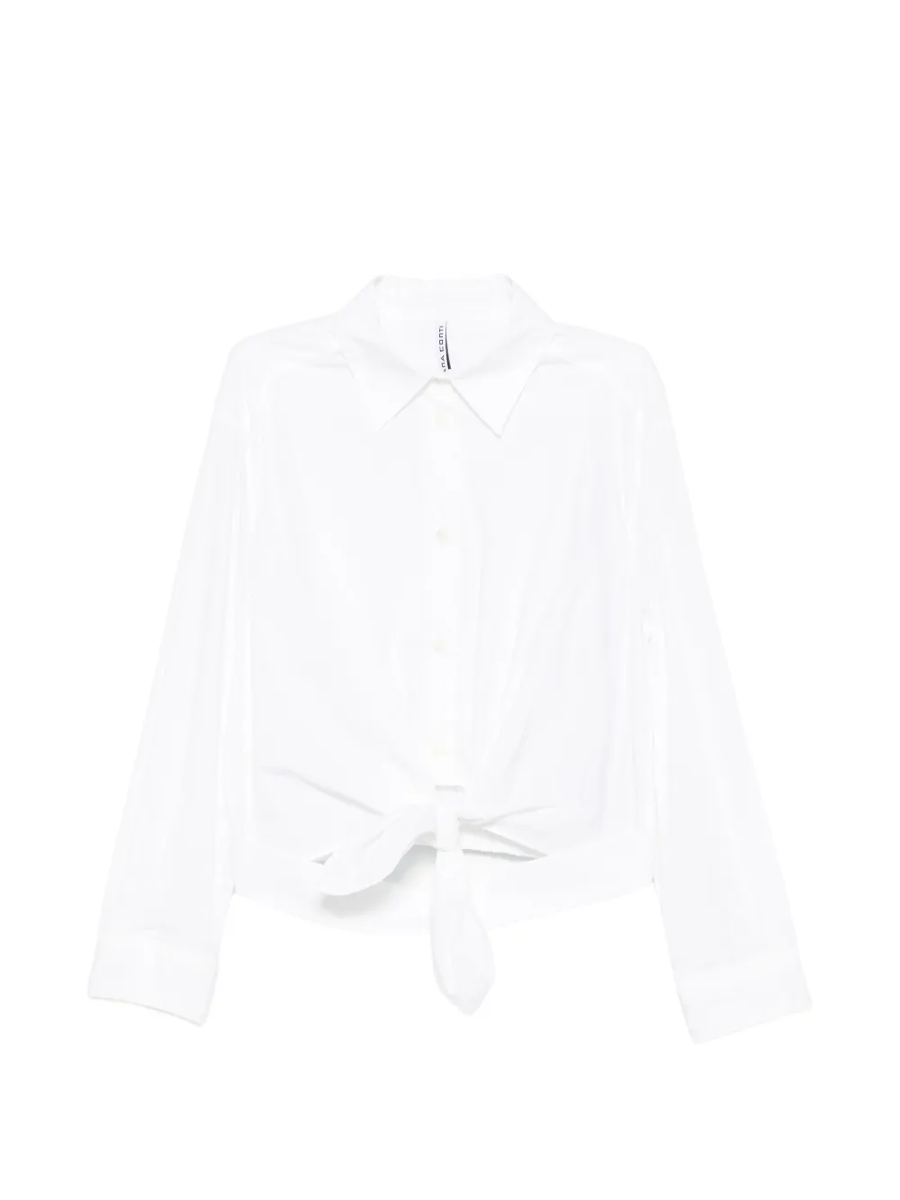 Liviana Conti tie-front button-up shirt - Weiß