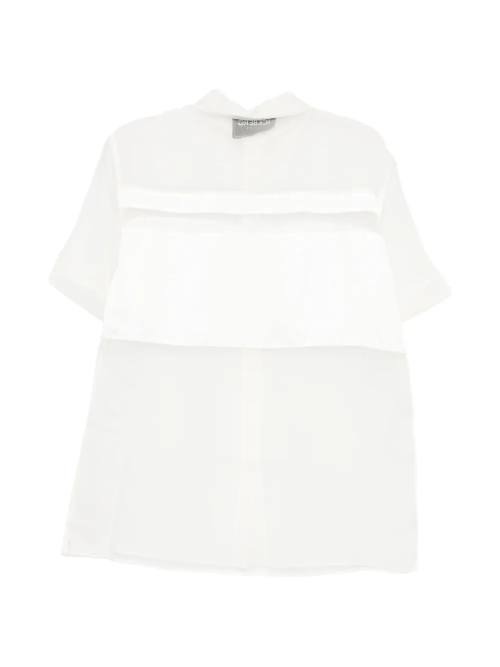  Iceberg Camisa Con Panel Translúcido - Blanco 