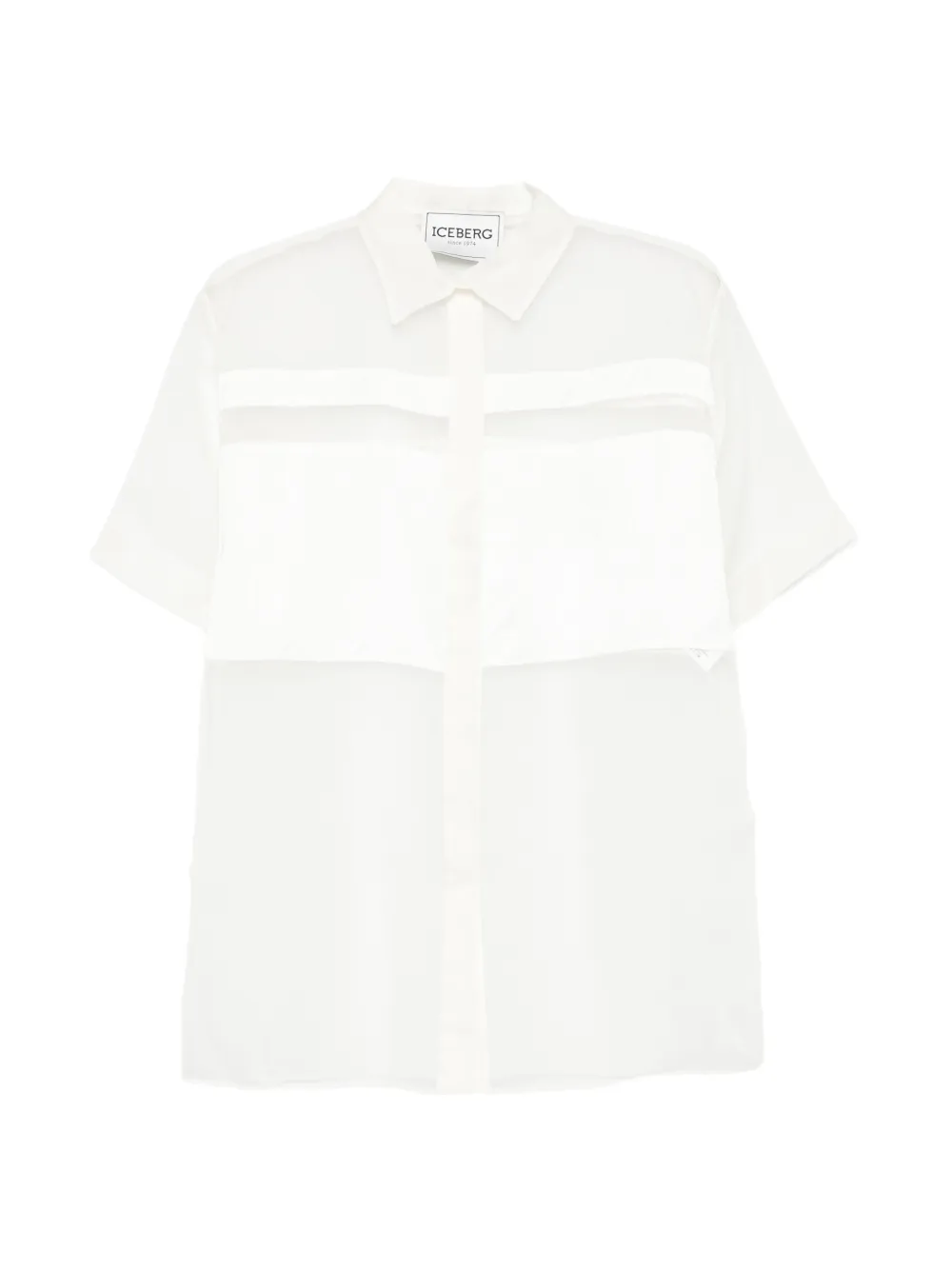 Iceberg sheer-panel shirt - Weiß