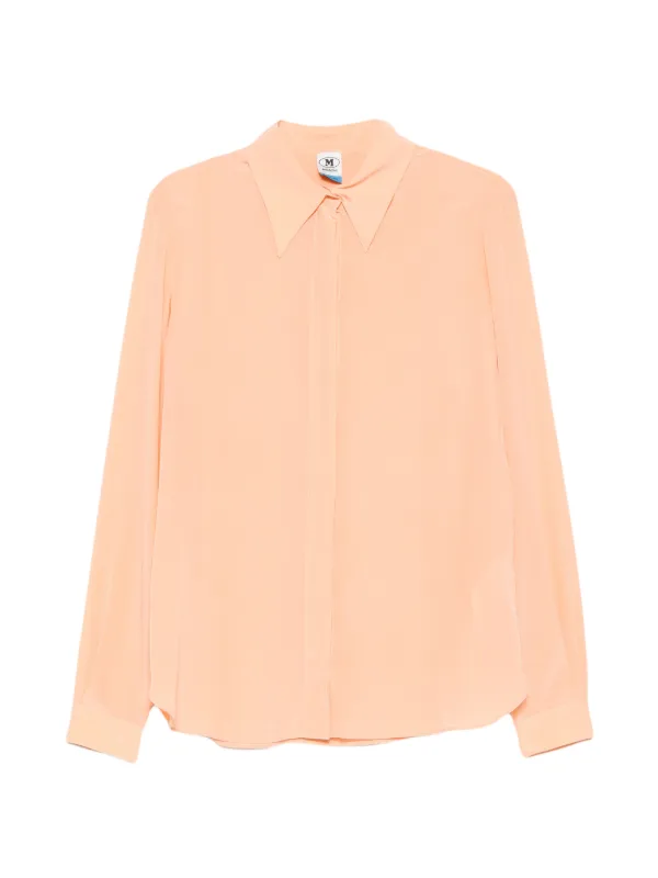 Missoni Concealed-fastening Long-sleeve Blouse in Orange