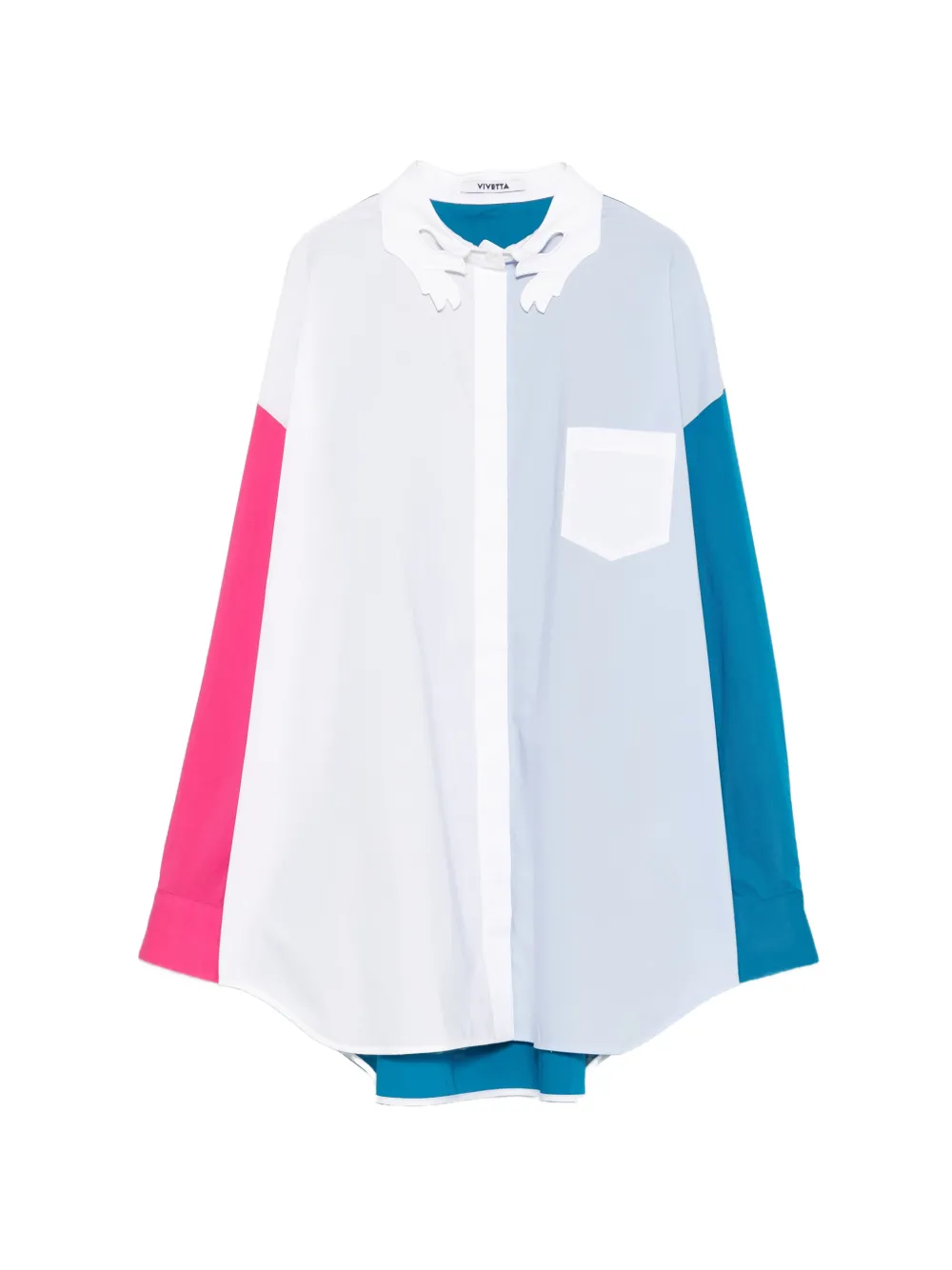 Vivetta scalloped pocket shirt - Blu