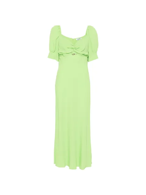 Vivetta 주름 퍼프 소매 미디 드레스