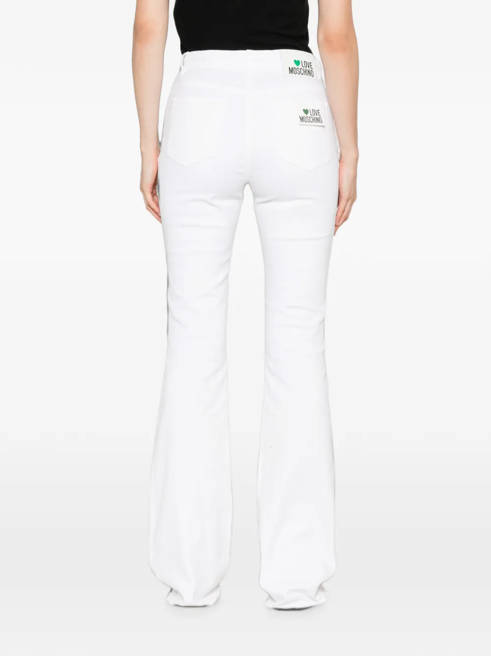 Love Moschino Flared jeans Wit