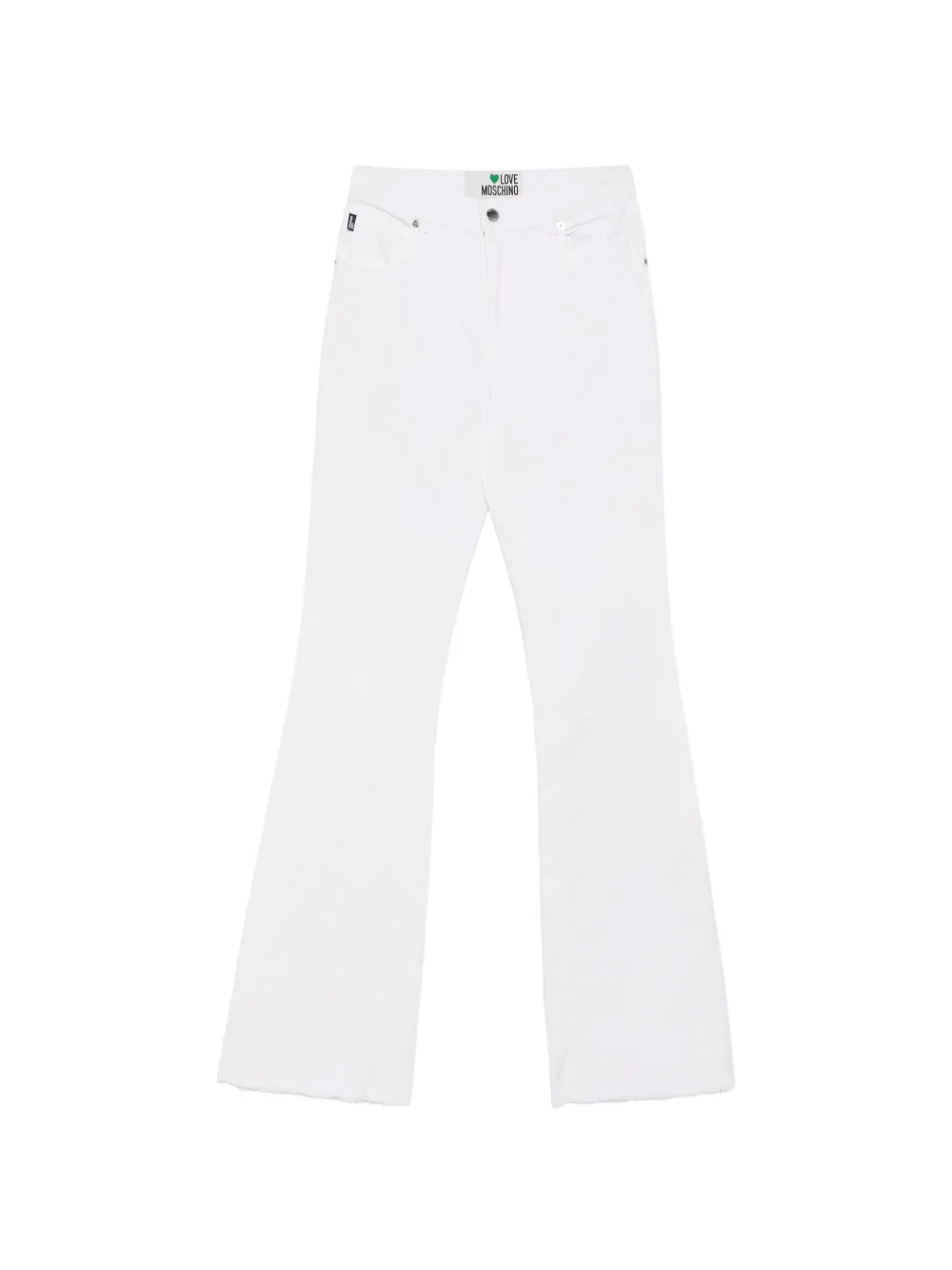 Love Moschino raw-cut flared jeans - Bianco