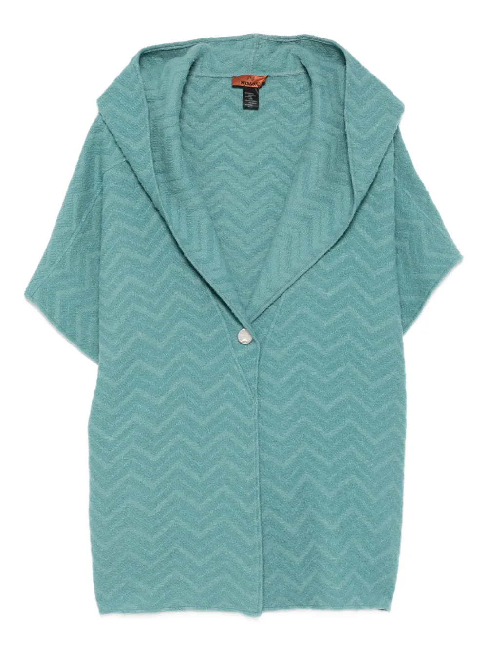 Missoni Hooded Cape In Green