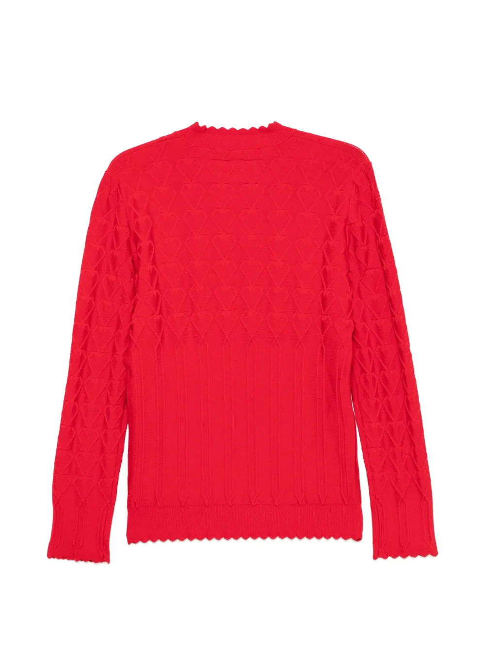 Love Moschino Trui met gewelfde afwerking Rood