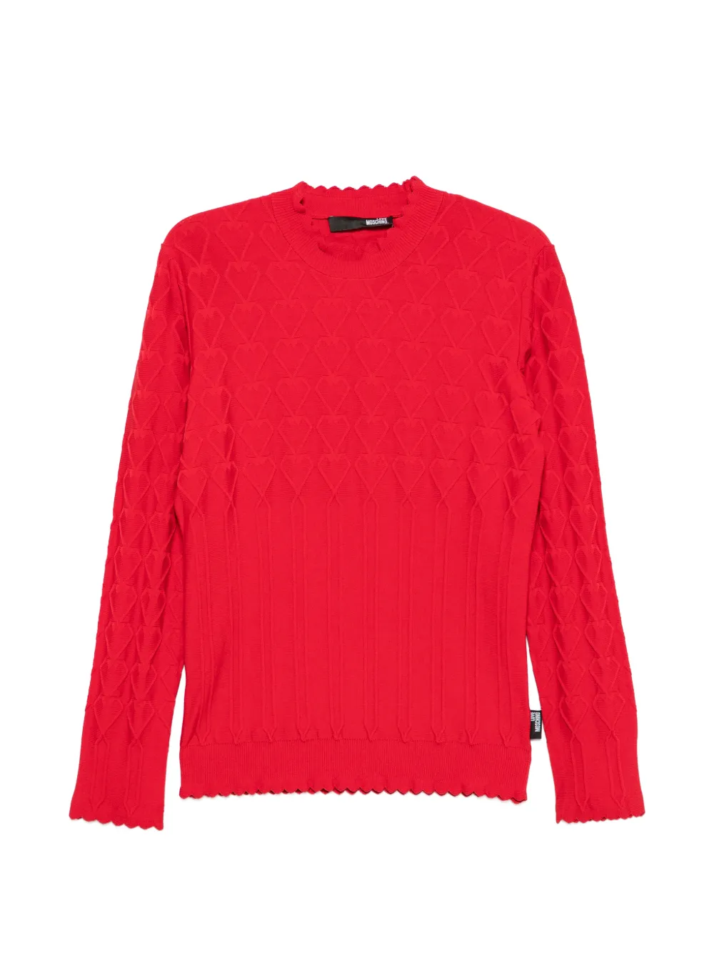 Love Moschino scalloped-edge sweater - Rosso