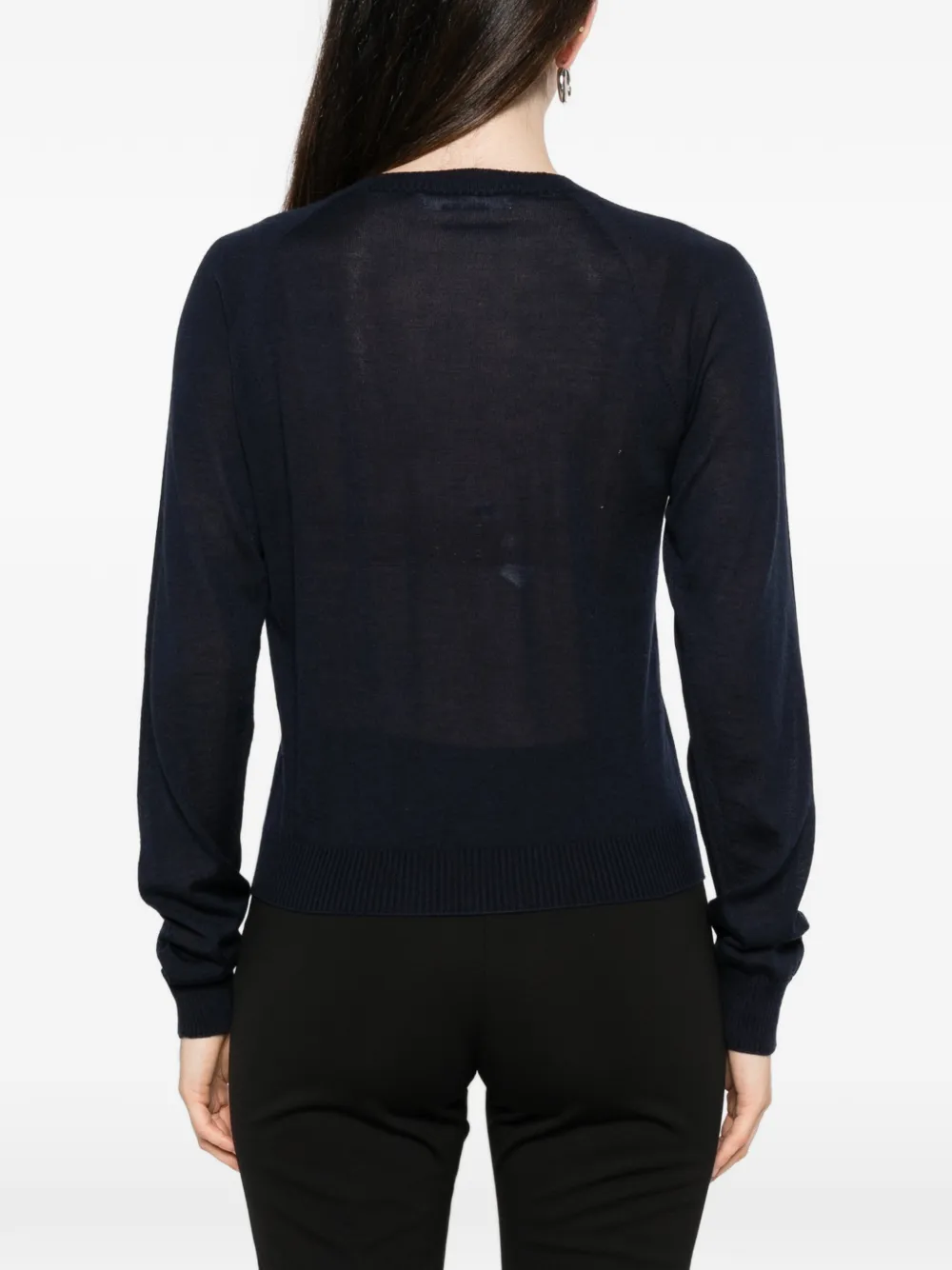 Liviana Conti Fijngebreid vest Blauw