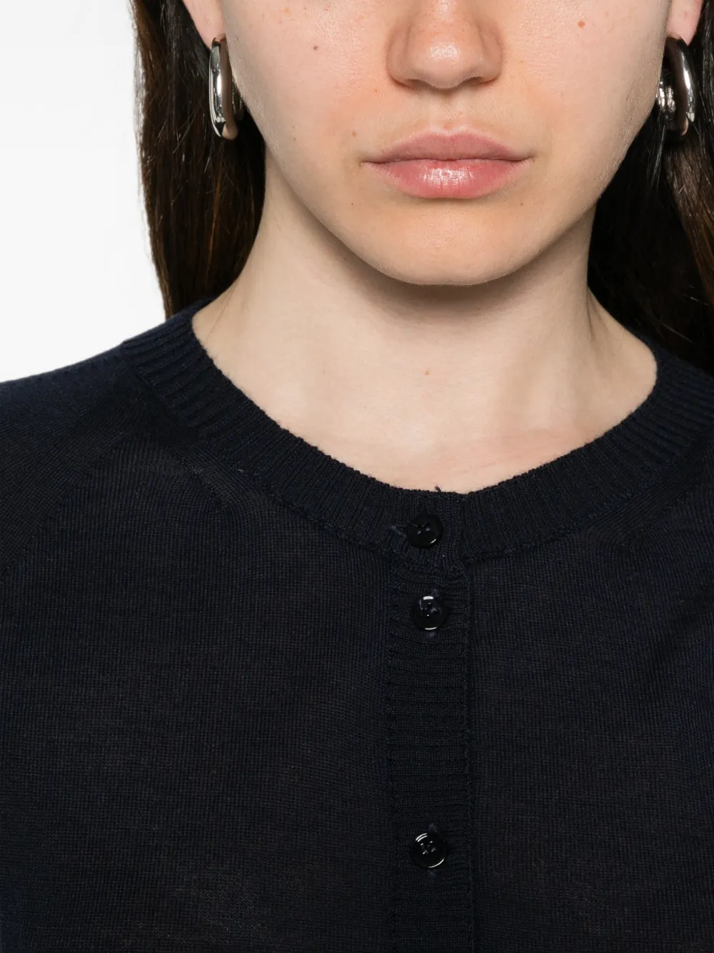 Liviana Conti Fijngebreid vest Blauw