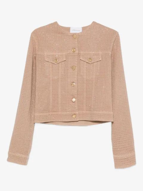 Blumarine chamarra con detalles de strass