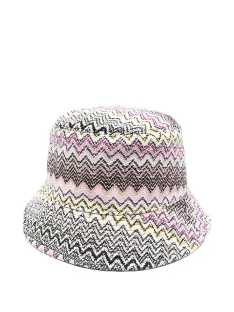 Missoni gorro de pescador con motivo en zigzag