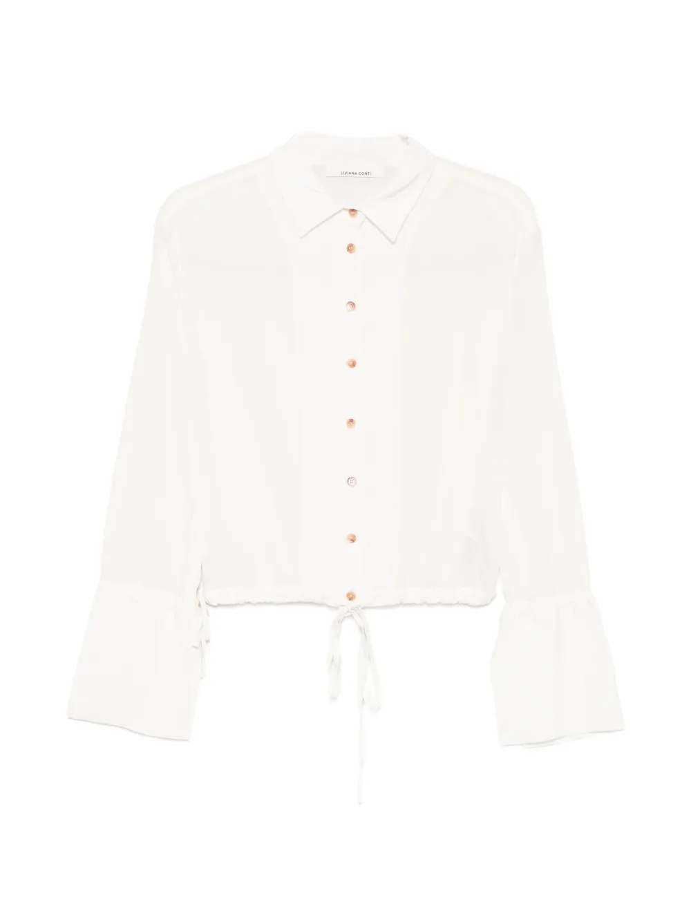 Liviana Conti drawstring-hem shirt - Bianco
