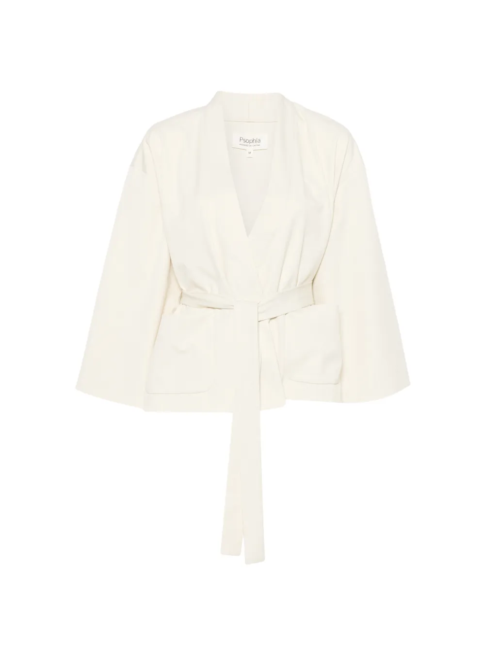 PSOPHIA belted wide-sleeve oversized jacket