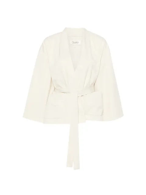 PSOPHIA belted wide-sleeve oversized jacket