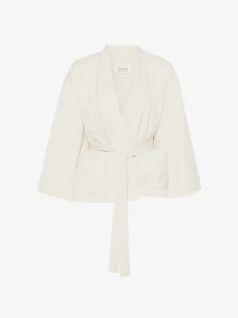 PSOPHIA belted wide-sleeve oversized jacket