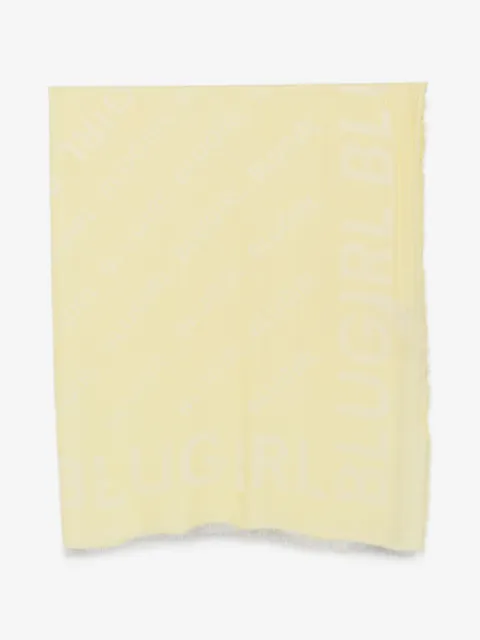 Blugirl logo-print frayed scarf