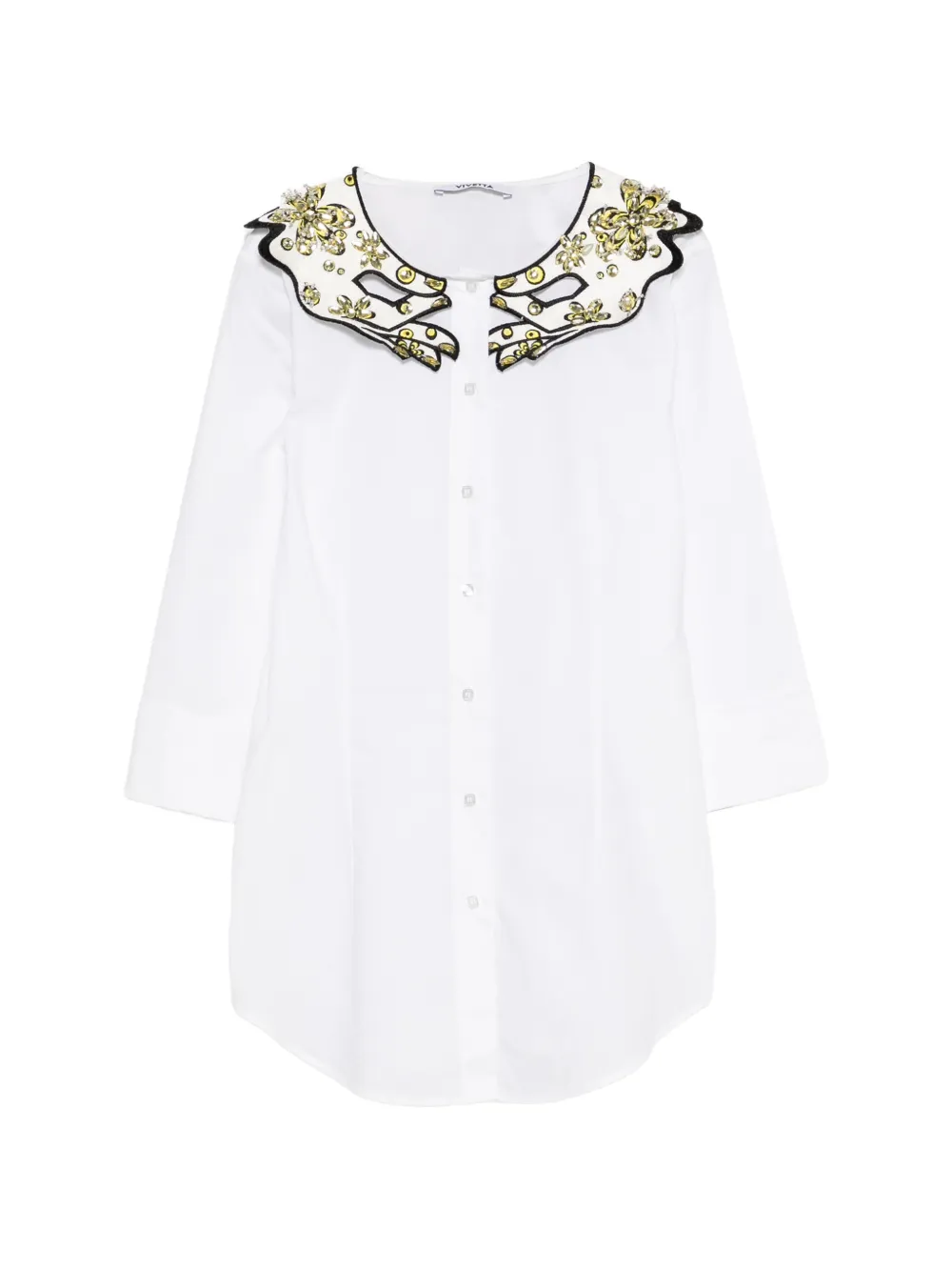 Vivetta crystal-embellished shirt - Bianco