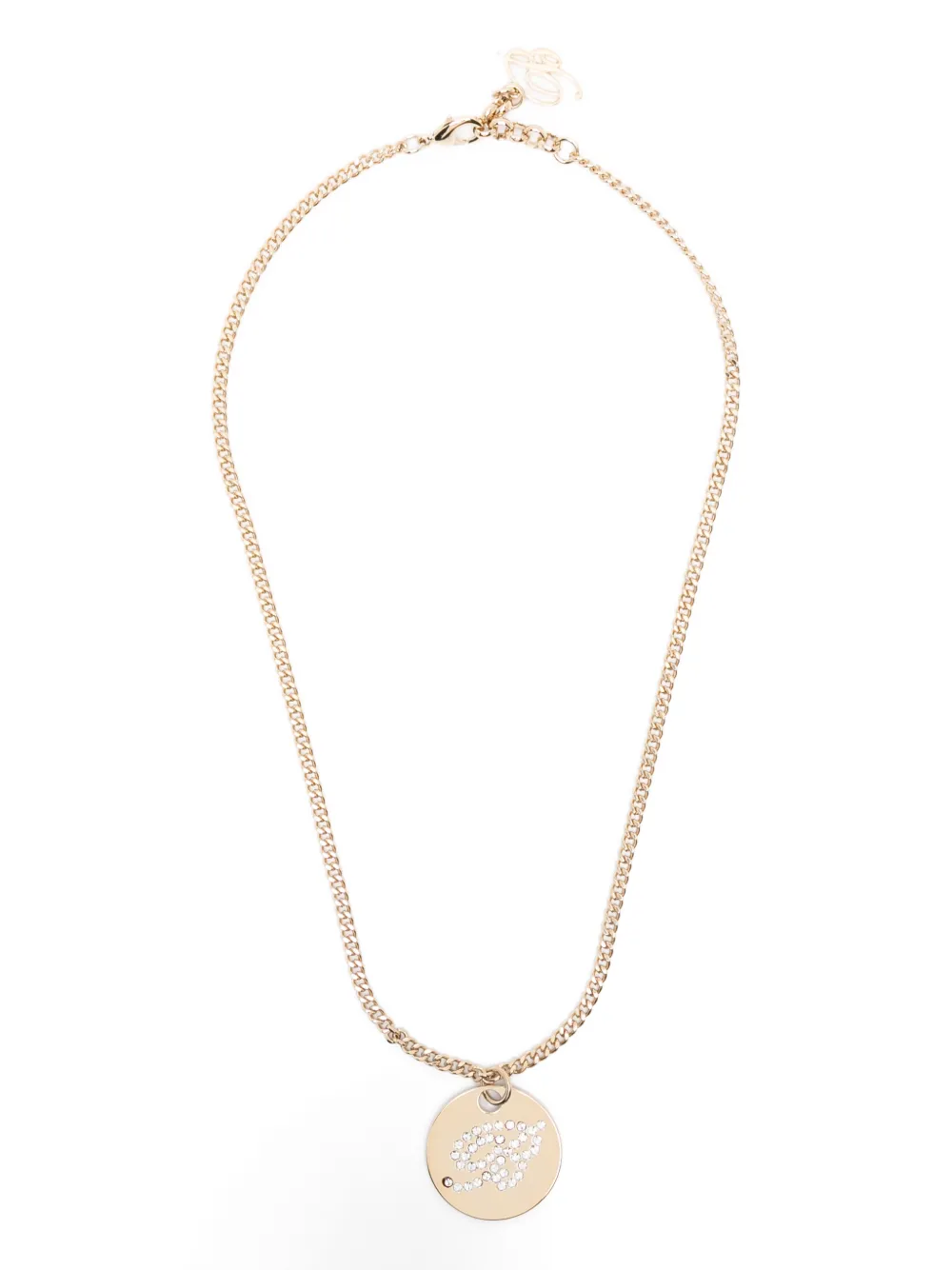 Blumarine medal logo-detail necklace - Oro