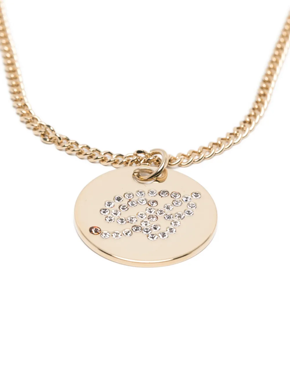 Blumarine medal logo-detail necklace - Goud