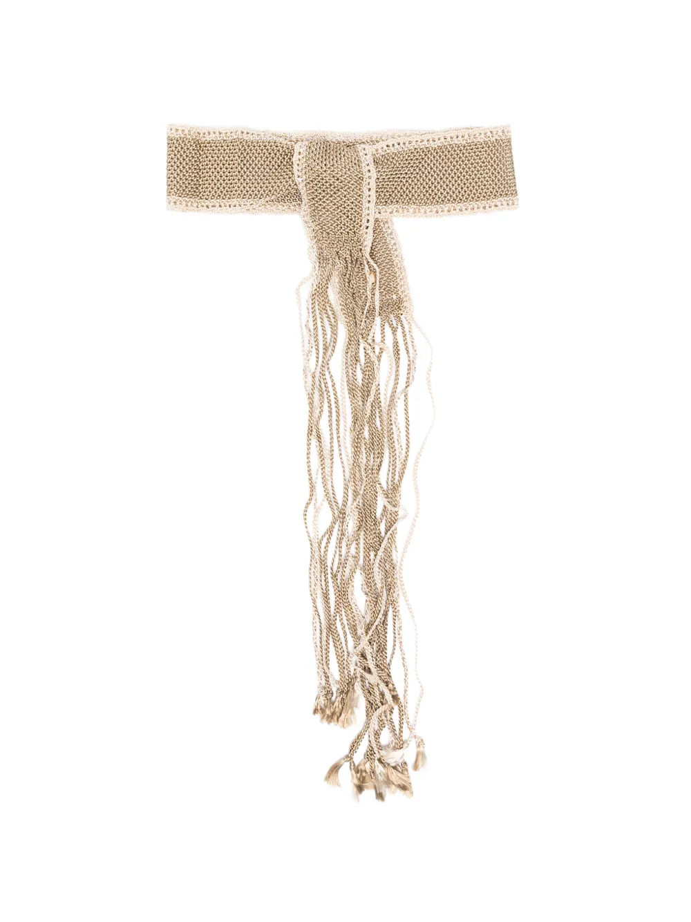 Momoní Millor Fringe-detail Crochet Belt In Brown