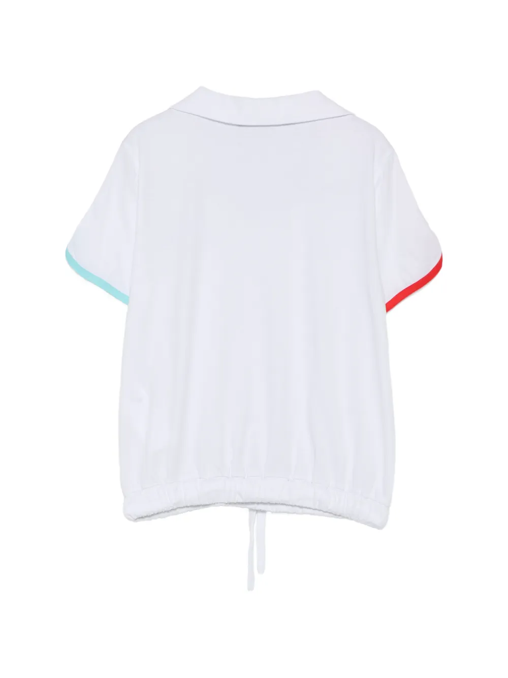 Love Moschino logo-print drawstring-hem polo shirt Wit