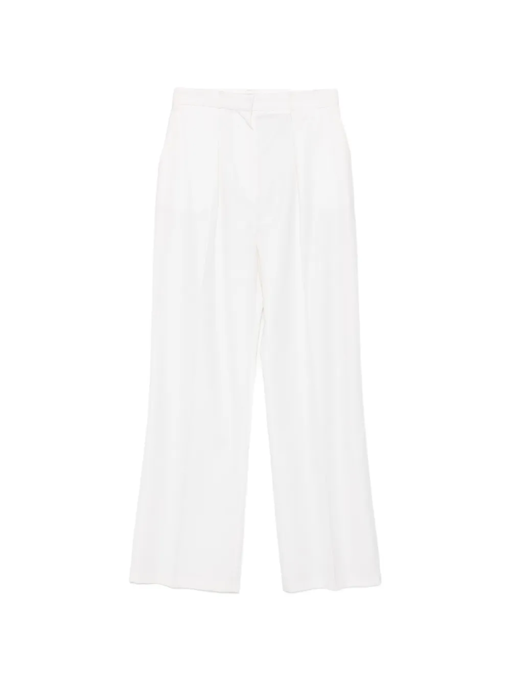 Elisabetta Franchi pressed-crease wide-leg trousers - Bianco
