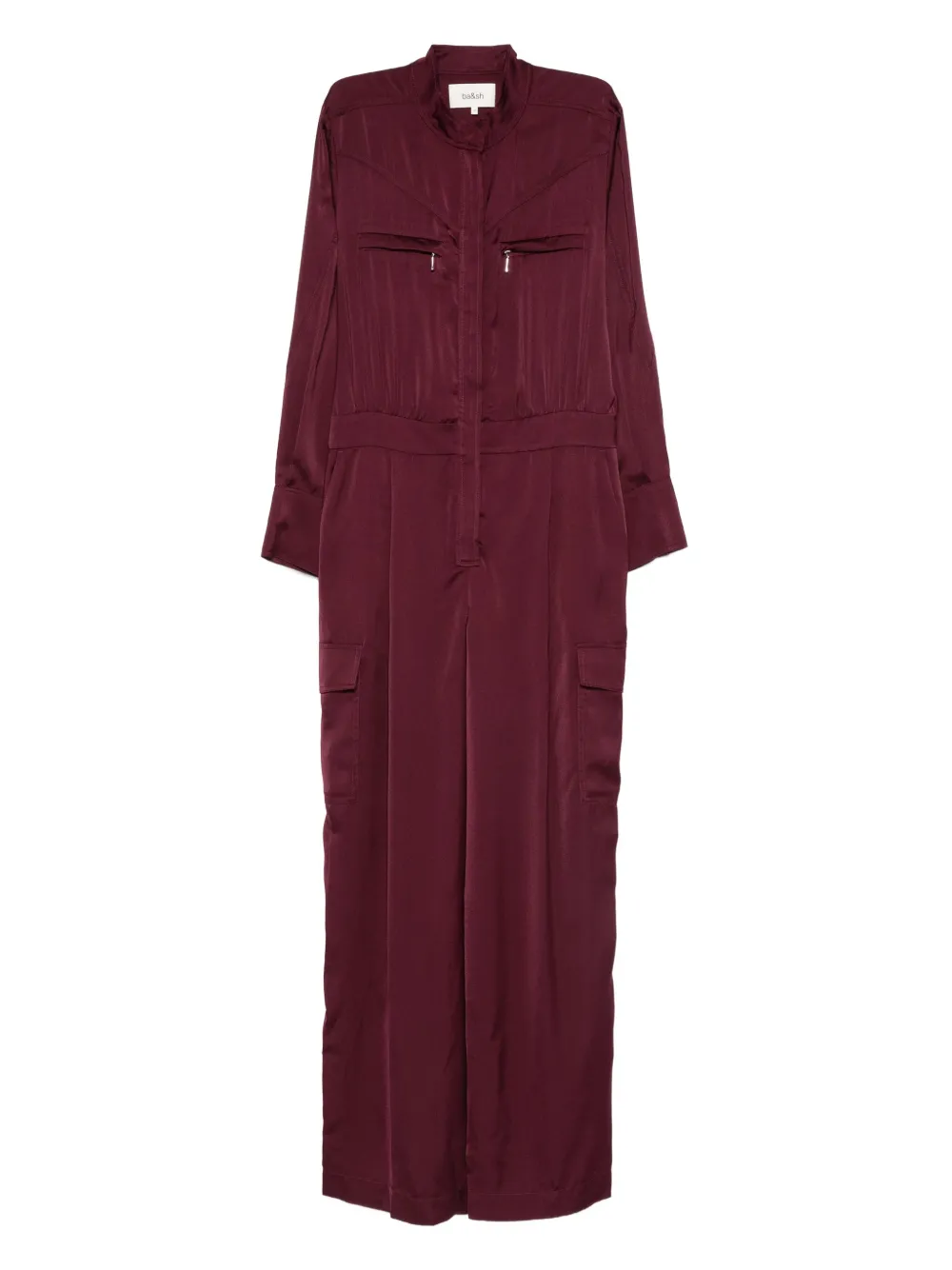 Ba&sh Carmy Jumpsuit In Burgundy
