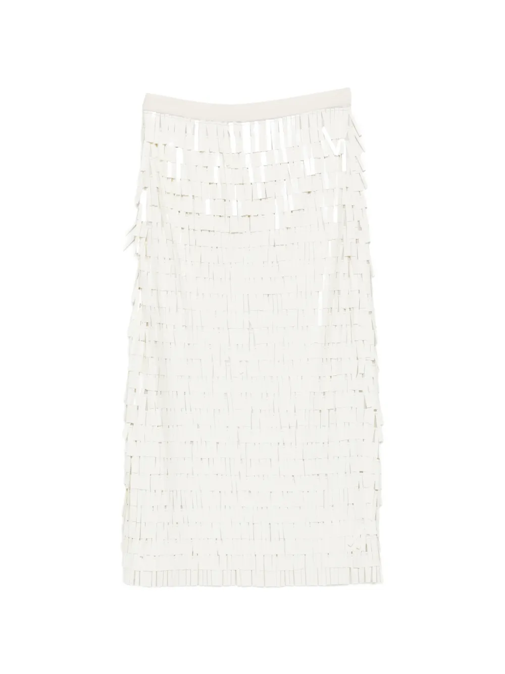  Circus Hotel Fringe Skirt - White 