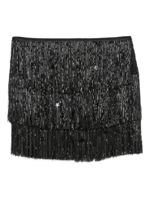 VENUJA fringed sequin mini skirt