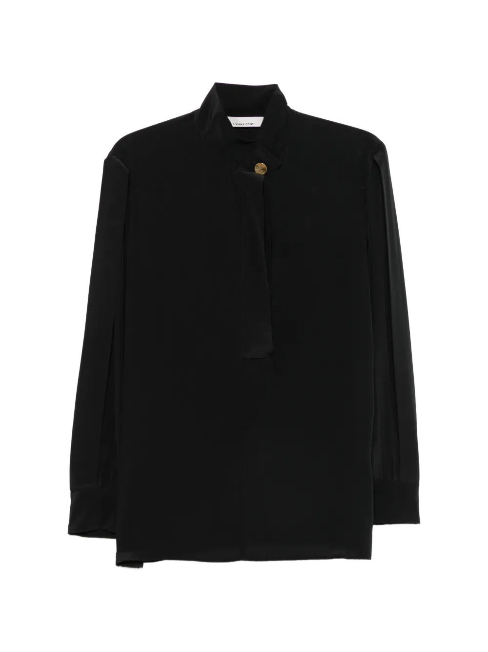 Liviana Conti mock-neck blouse - Nero
