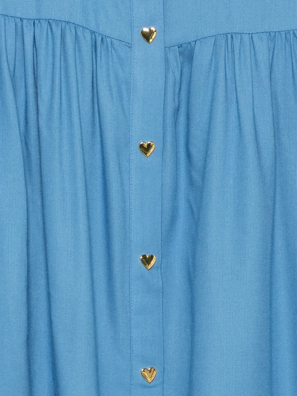 Love Moschino heart-button shirt Blauw