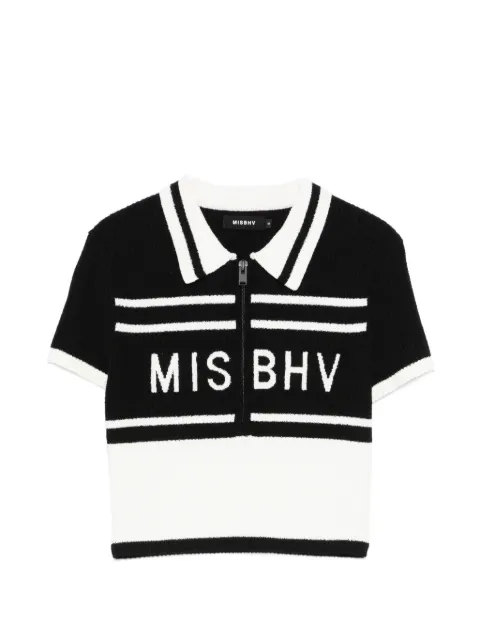 MISBHV playera tipo polo con motivo de rayas
