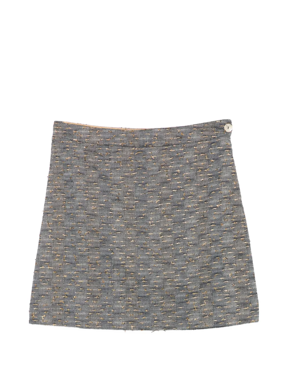 MOMONÌ Sirene textured metallic-thread skirt