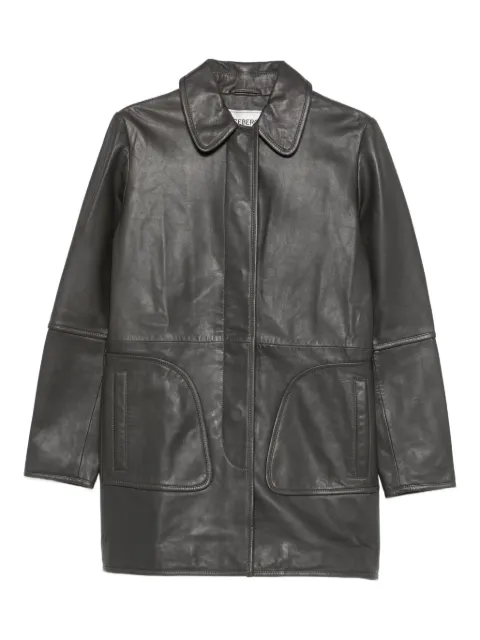 Iceberg leather pocket coat