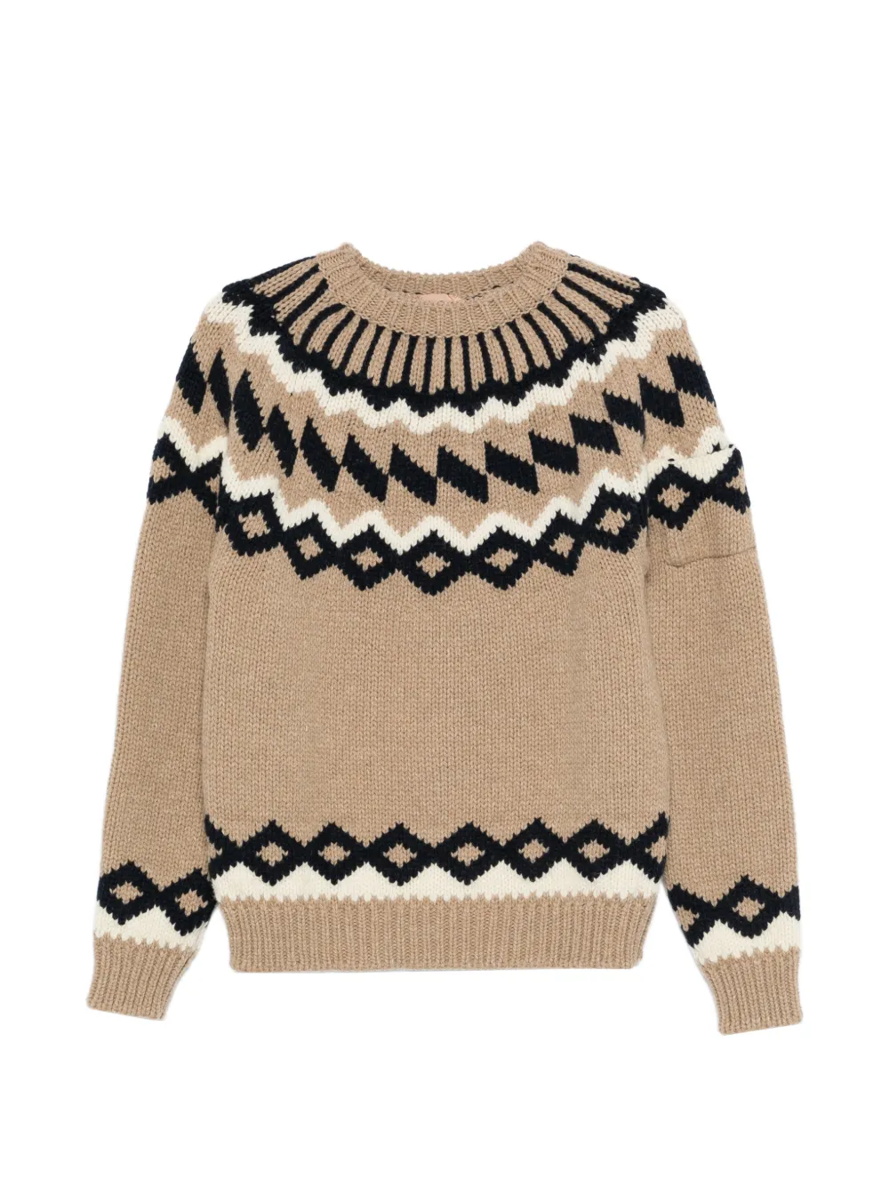 Nº21 geometric-pattern sweater - Toni neutri