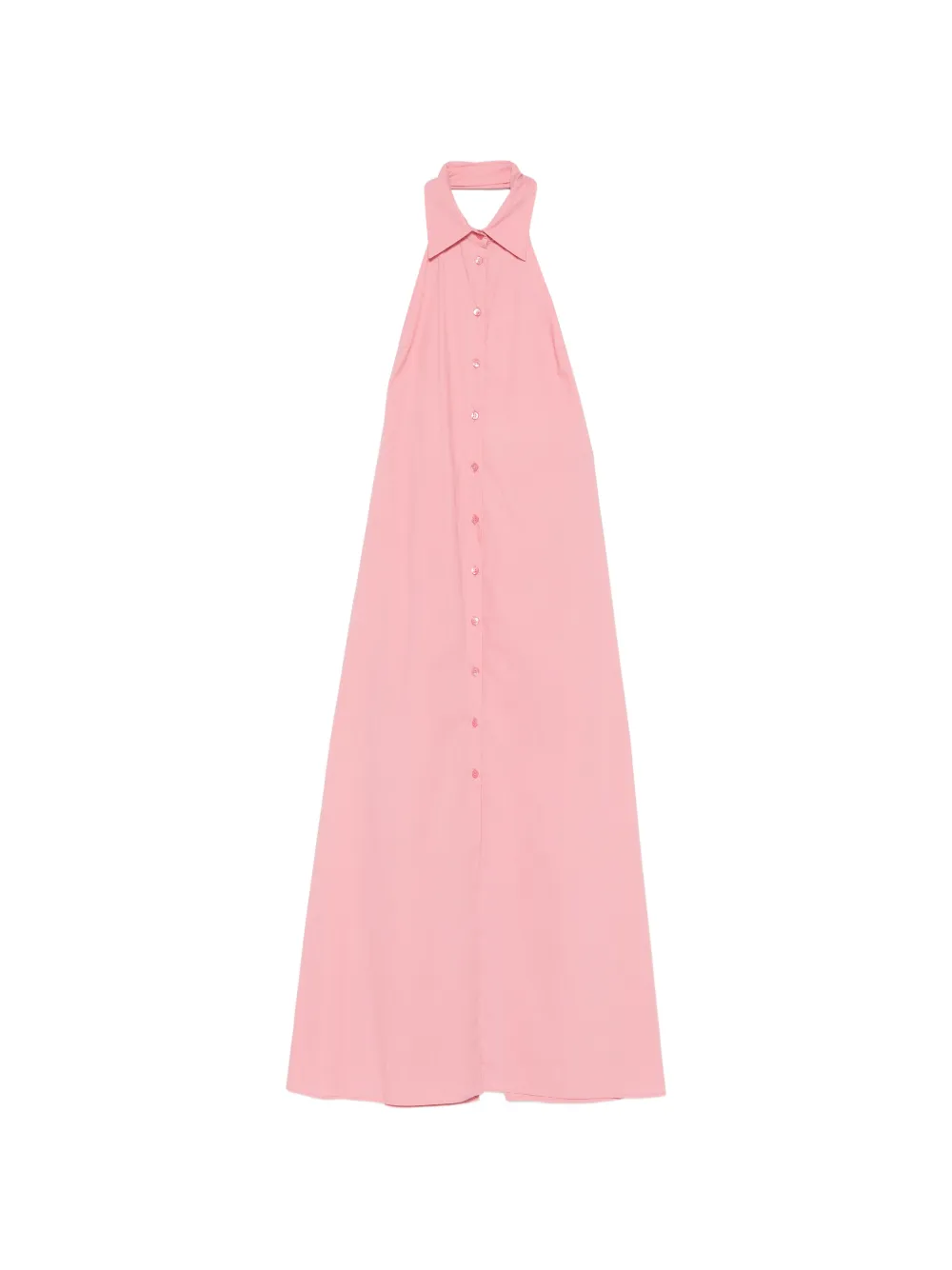 Erika Cavallini buttoned halterneck maxi dress - Rosa