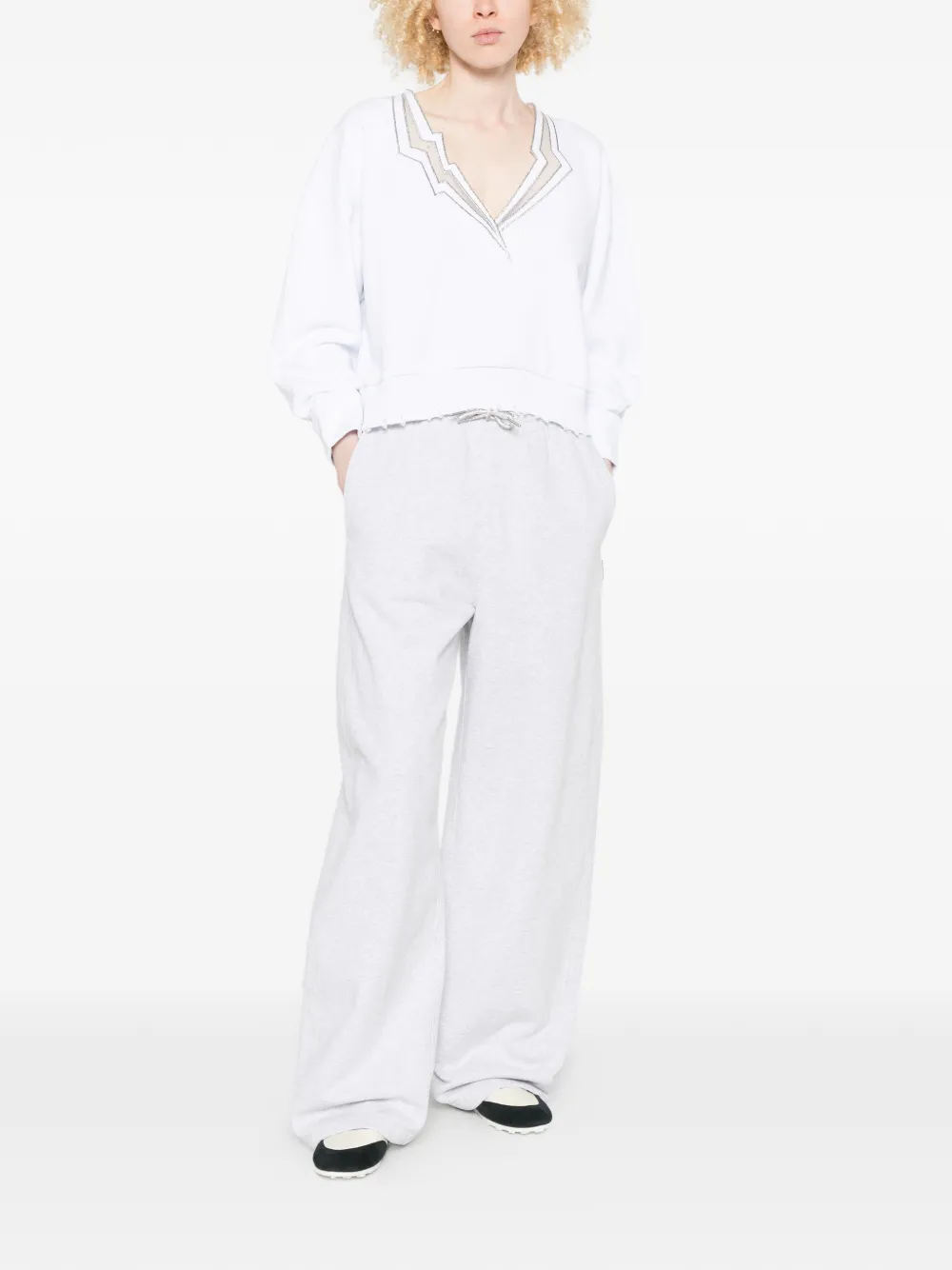  Pinko Jersey Deshilachado - Blanco 