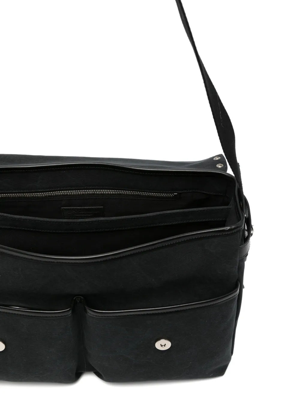 Blumarine Crossbodytas verfraaid met ringlets en geborduurd logo Zwart