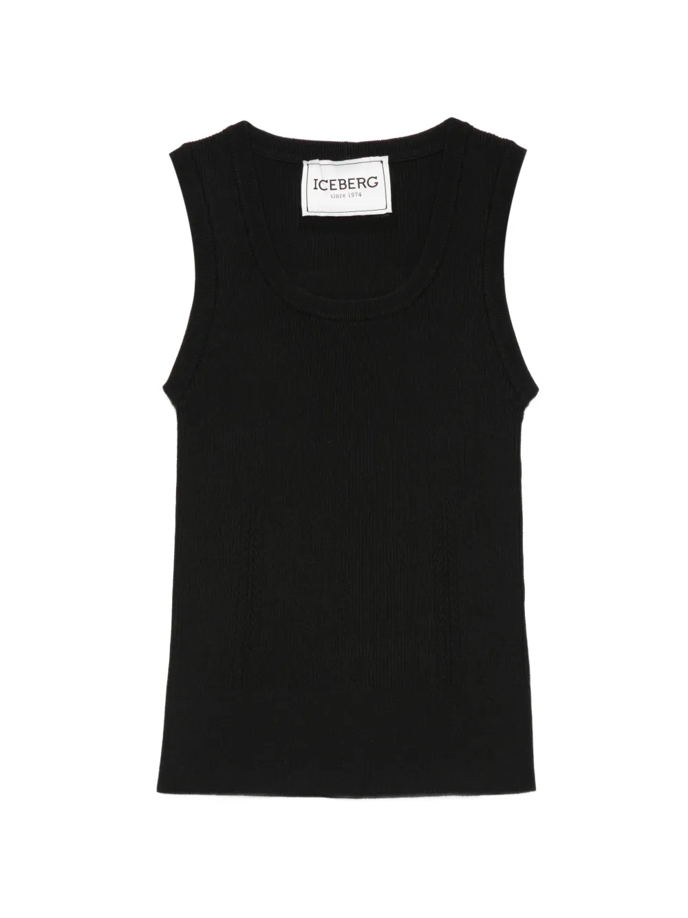 Iceberg scoop-neck tank top - Nero