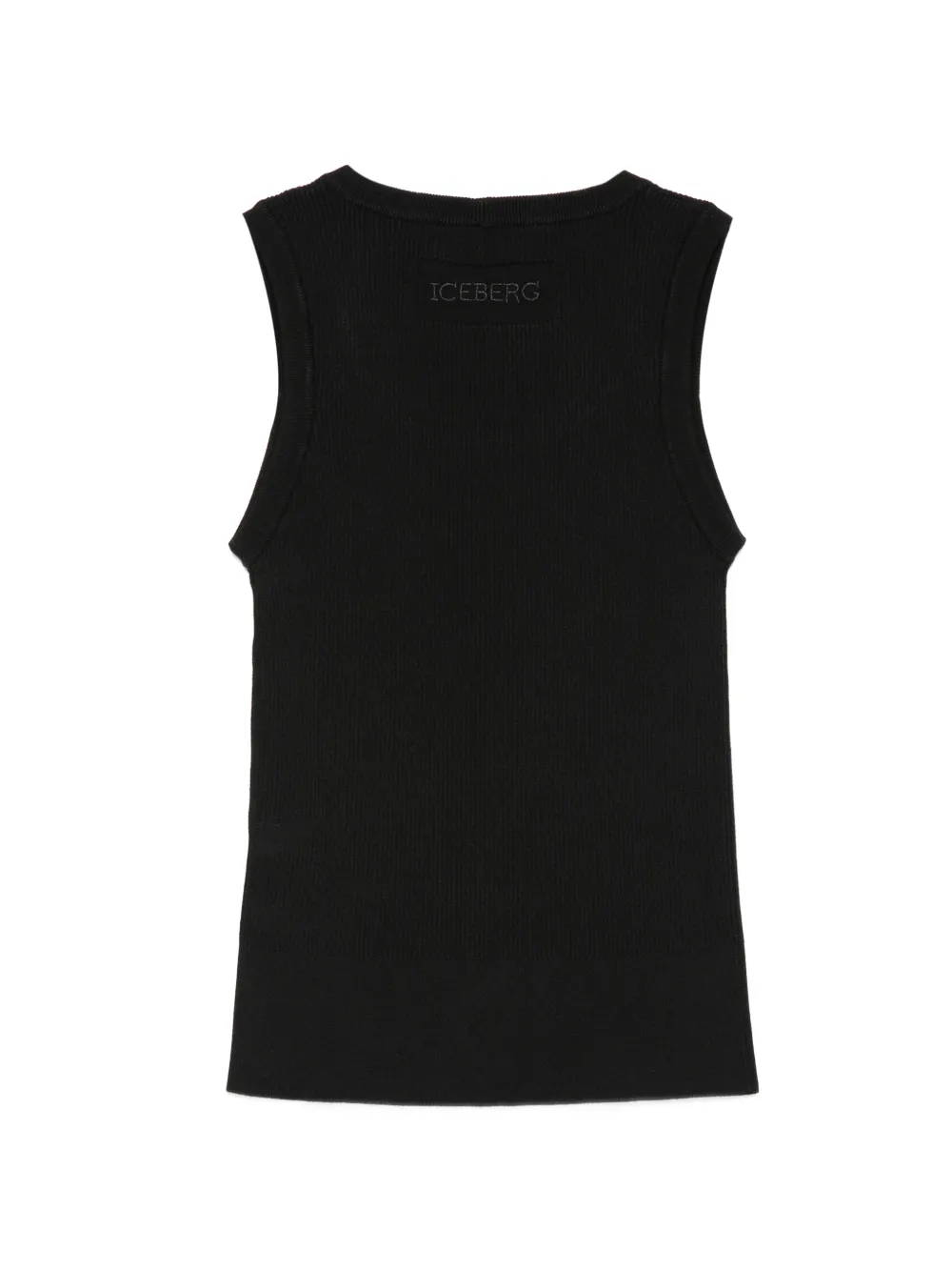 Iceberg Tanktop met diepe ronde hals Zwart