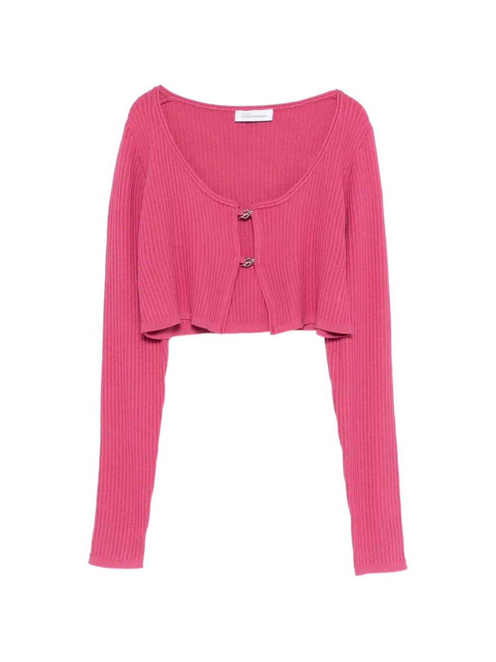 Blumarine ribbed buttoned cardigan - Rosa